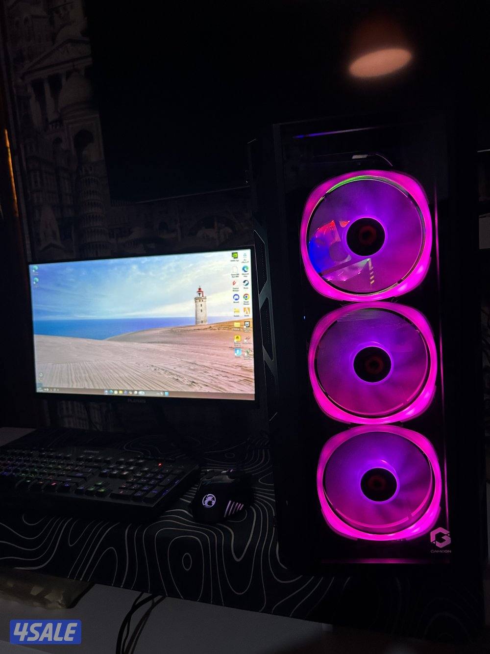 للبيع سيت اب كامل كرت 3070RTX معا شاشة و اغراضه1