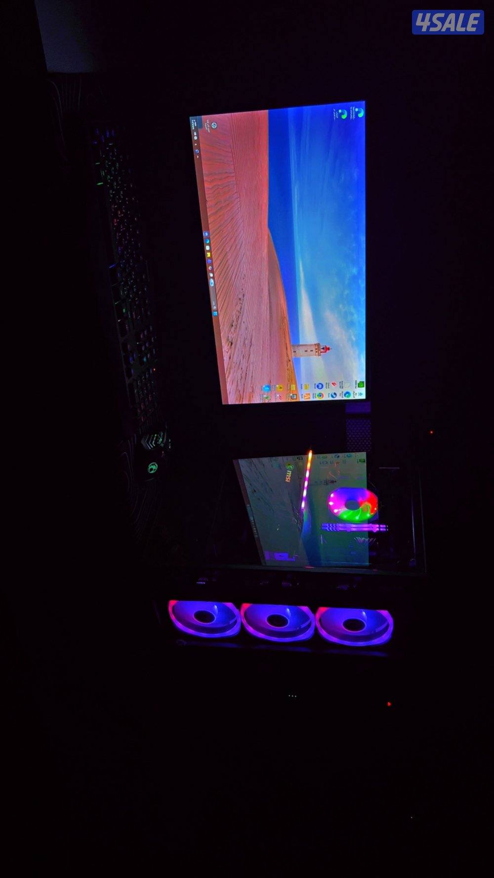 للبيع سيت اب كامل كرت 3070RTX معا شاشة و اغراضه3