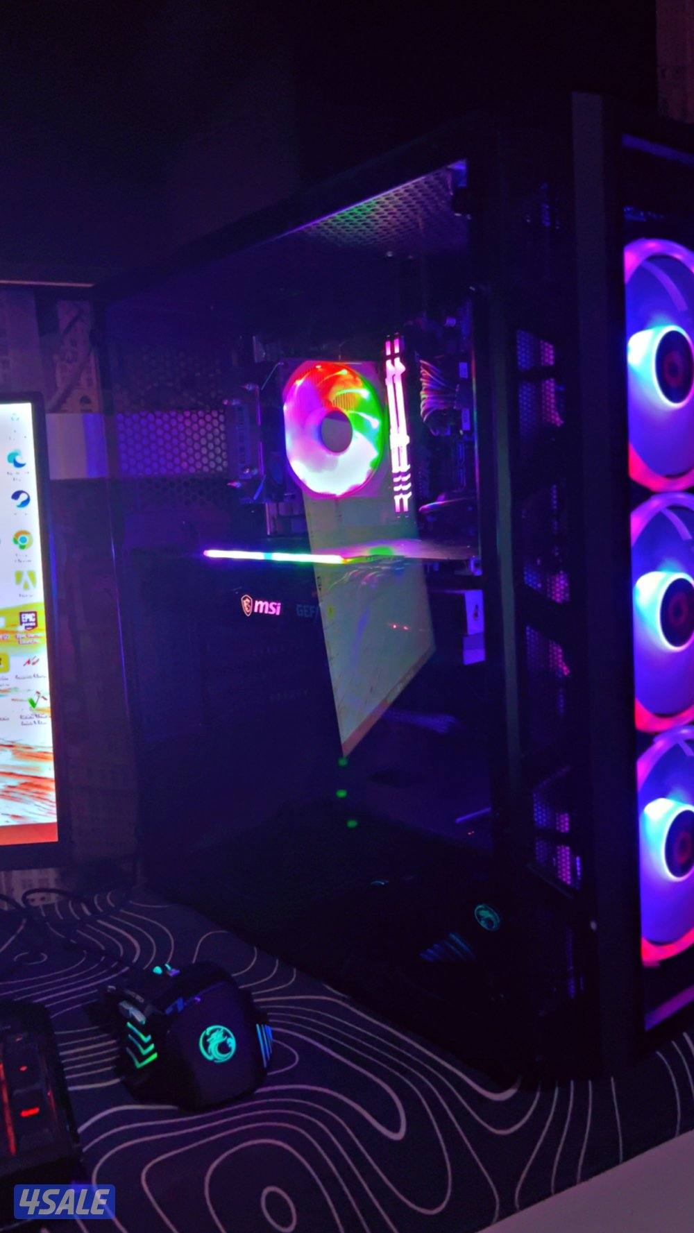 للبيع سيت اب كامل كرت 3070RTX معا شاشة و اغراضه4