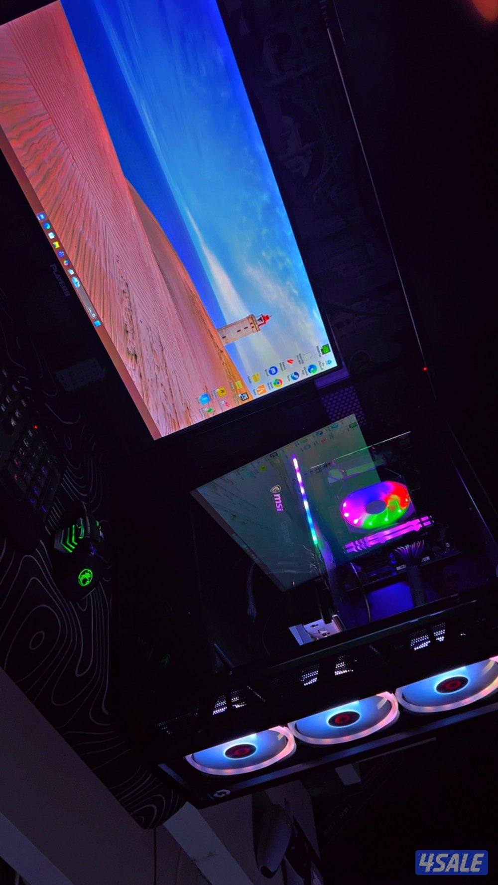 للبيع سيت اب كامل كرت 3070RTX معا شاشة و اغراضه6