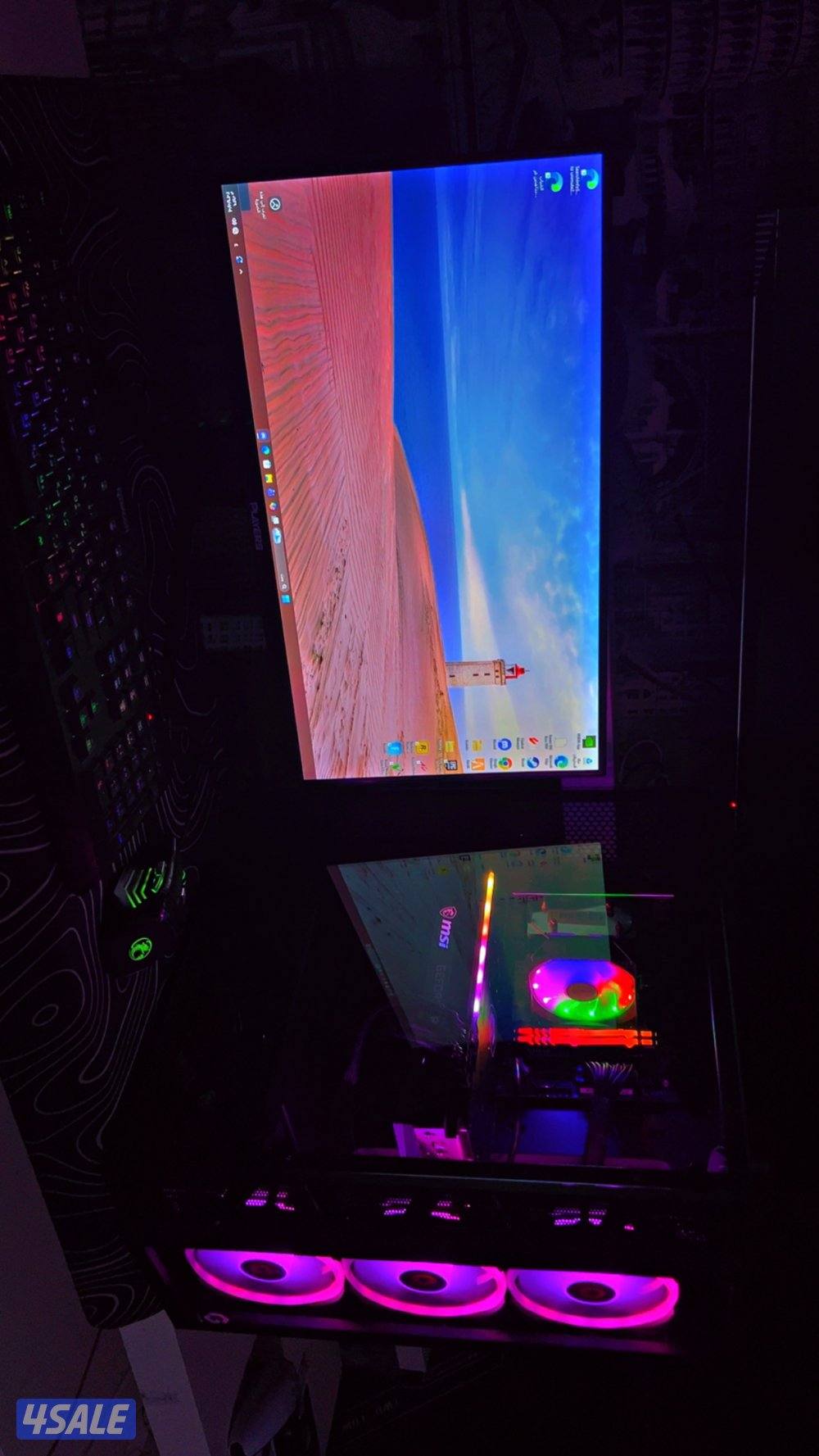 للبيع سيت اب كامل كرت 3070RTX معا شاشة و اغراضه7