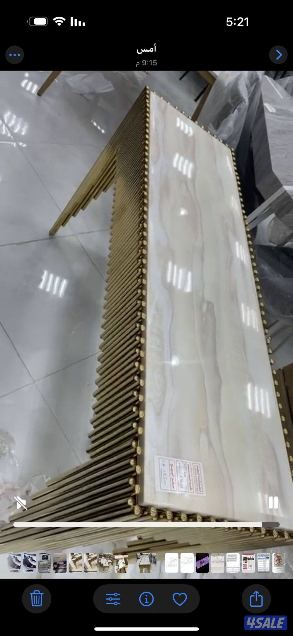 طاولة مع 6 خدمه مع كونسول مع مراية كبيره للكونسول نحاس ورخام1