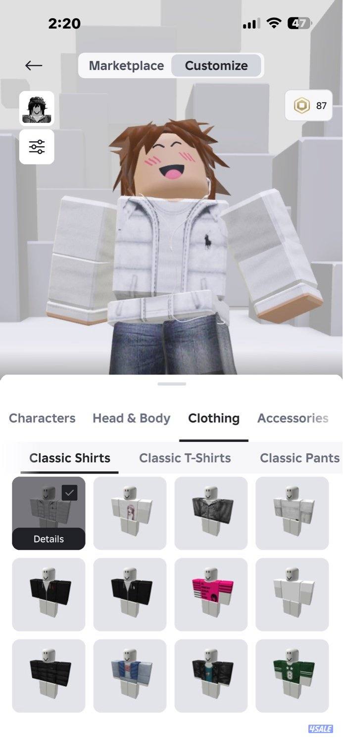 حساب سكنات روبلوكس4