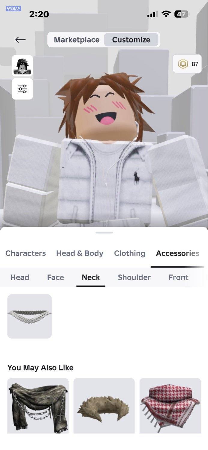 حساب سكنات روبلوكس7