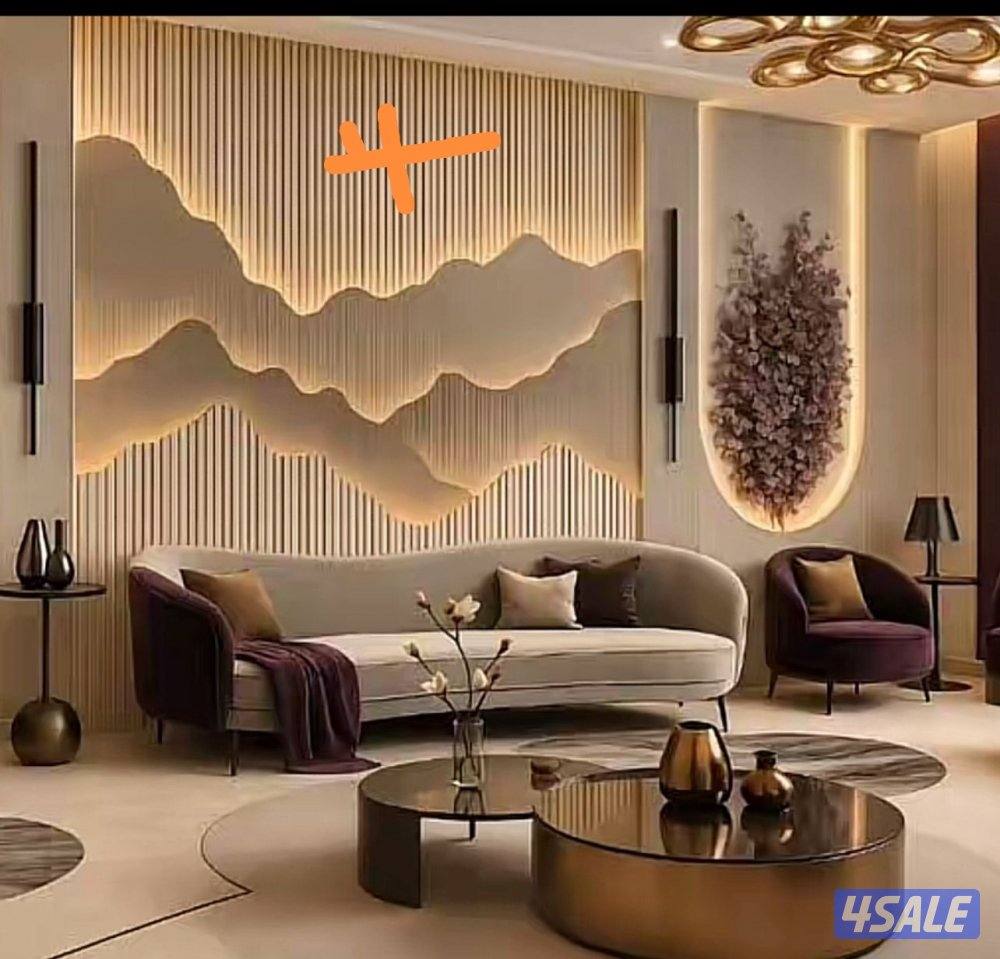 ديكورات منازل داخليه بديل الخشب بديل رخام جبسم بورد2