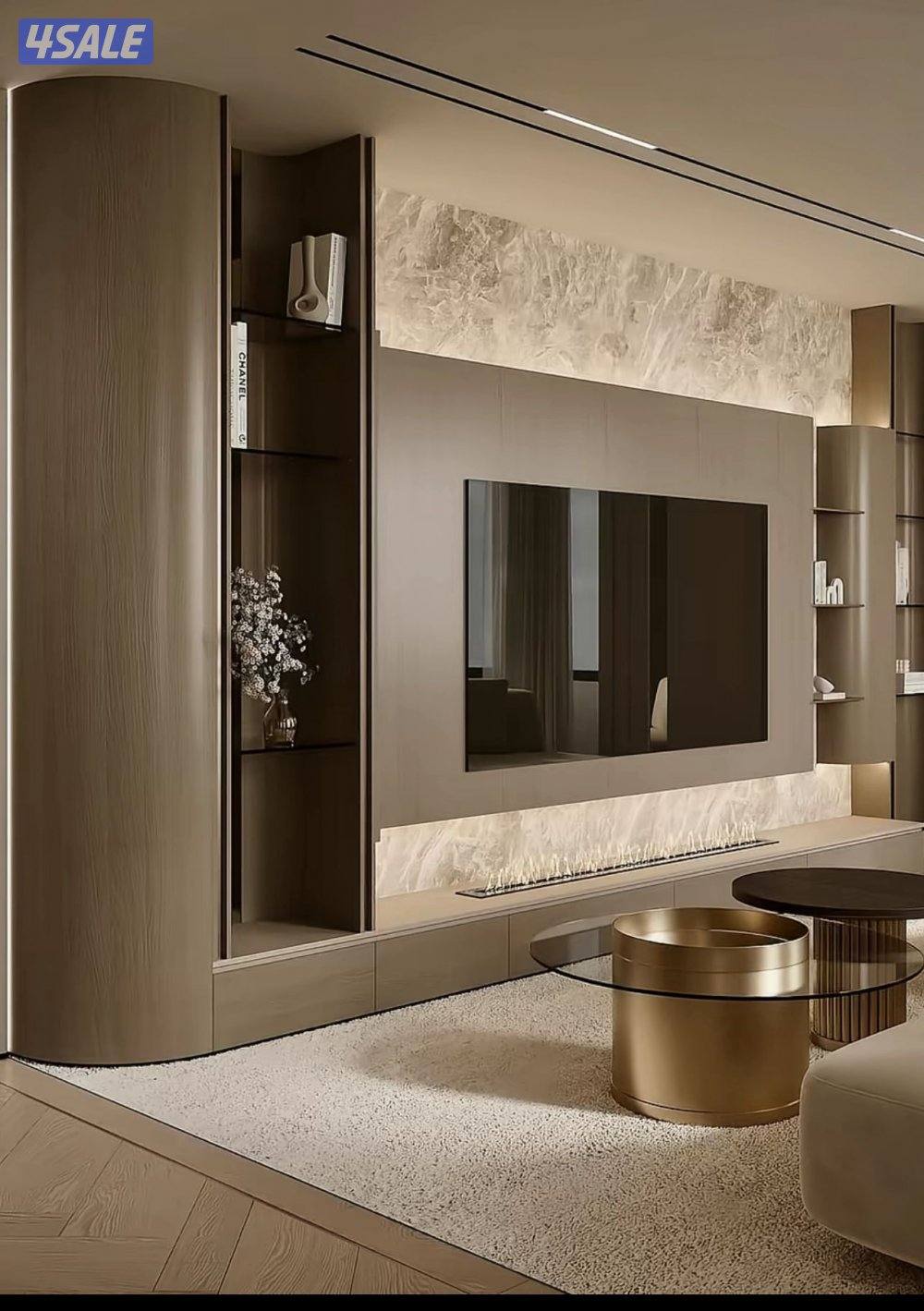 ديكورات منازل داخليه بديل الخشب بديل رخام جبسم بورد3