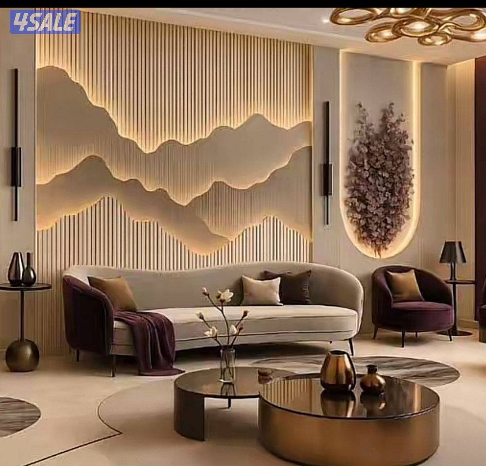 ديكورات منازل داخليه بديل الخشب بديل رخام جبسم بورد6