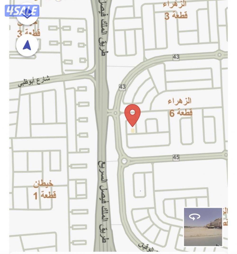 للبيع ارض بالزهراء موقع0