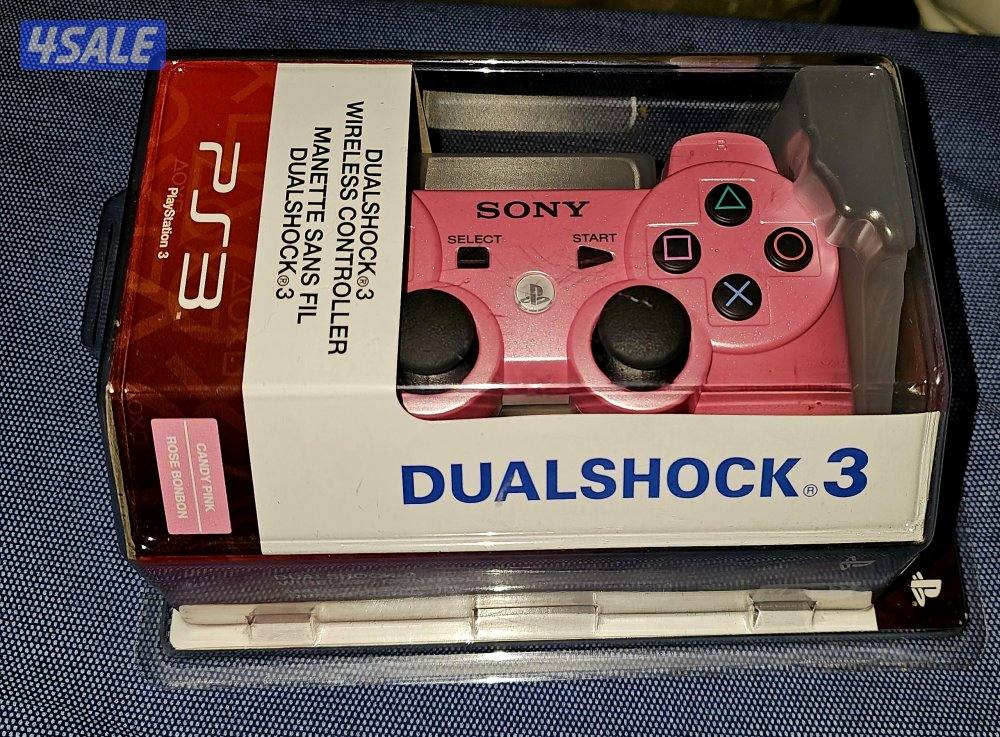 يدة سوني 3 ورديه جديده بالكرتون اصليه candy pink dualshock 3 OEM new0