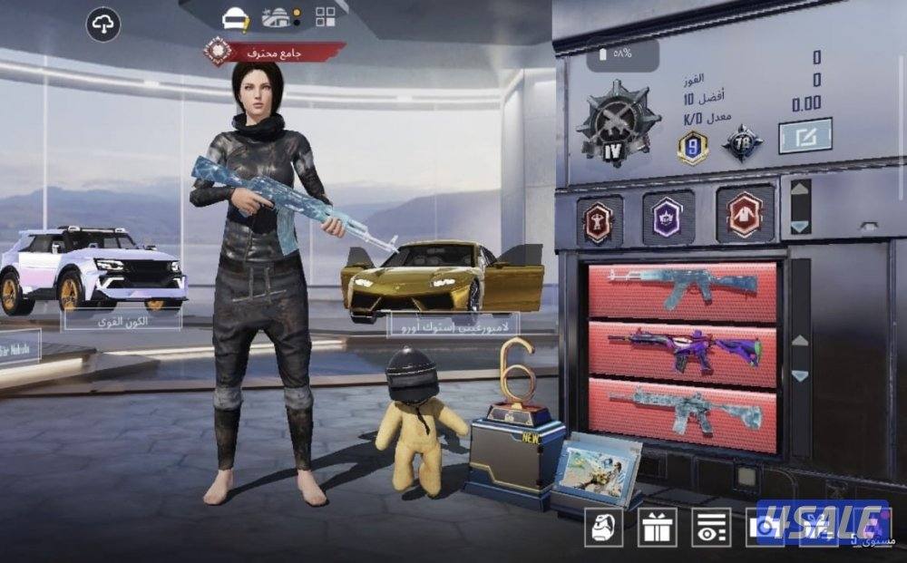 حساب ببجي للبيع ب350 دينار0