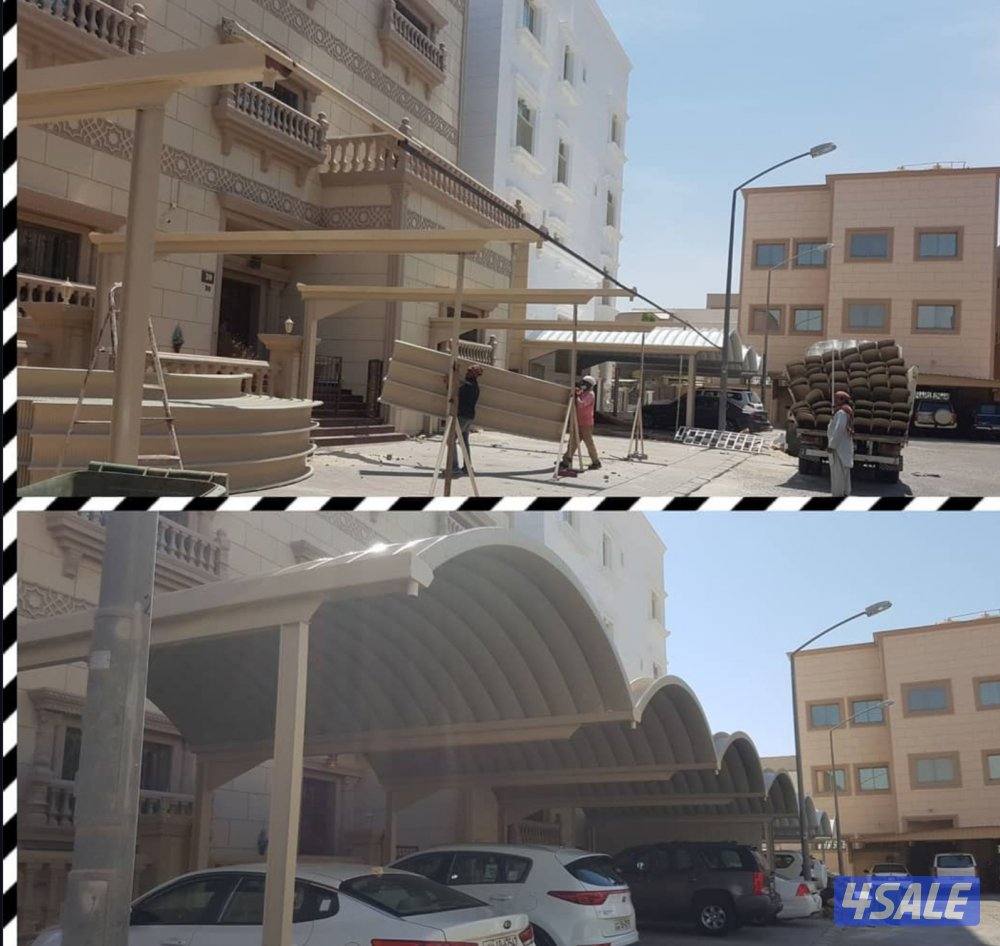 حداد ایراني مظلات سيارات  حديد مشغول ابواب درابزین بديل خشبي ،شبك3