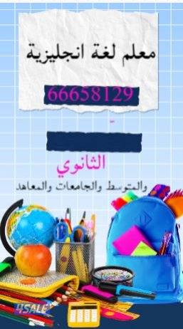 مدرس لغه انجليزيه لطلاب الثانوي ١٢ والمتوسط وتأسيس المرحله الابتدائية2