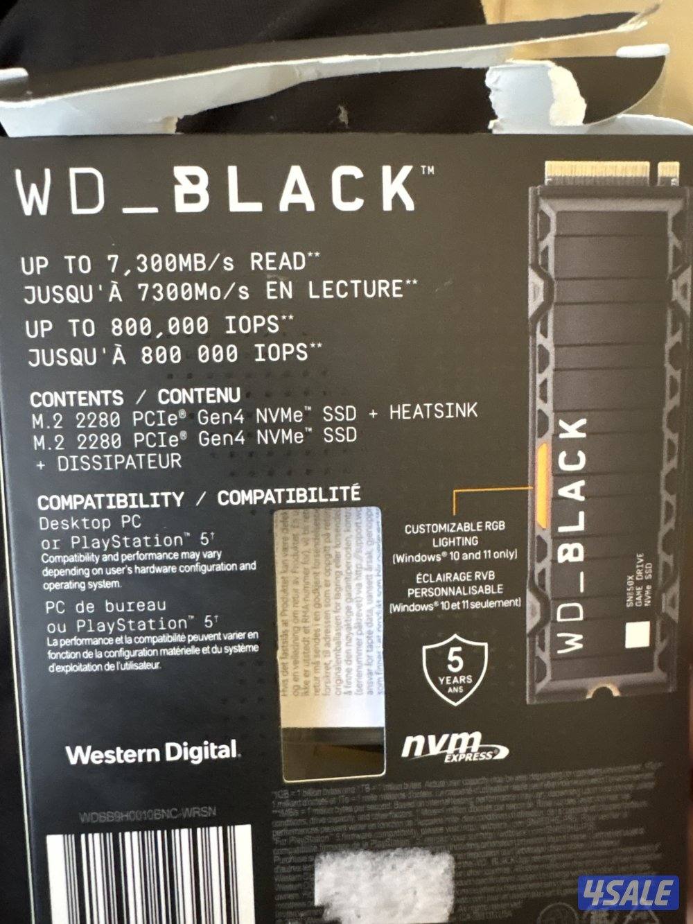 WD_BLACK SSD هارد ذاكرة تخزين 1 تيرا3