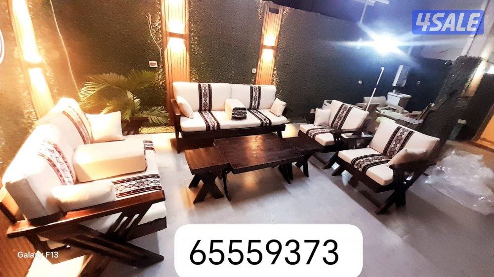 كراسي حديد اطقم خشب سعودية ♦️🇰🇼14