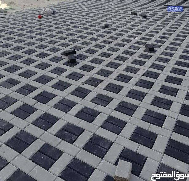 تركيب بلاط متداخل وكربستون وتنسيق الحدائق تيل صناعي جميع مناطق الكويت1