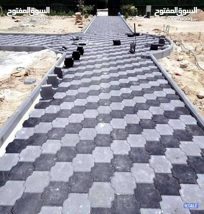 تركيب بلاط متداخل وكربستون وتنسيق الحدائق تيل صناعي جميع مناطق الكويت4