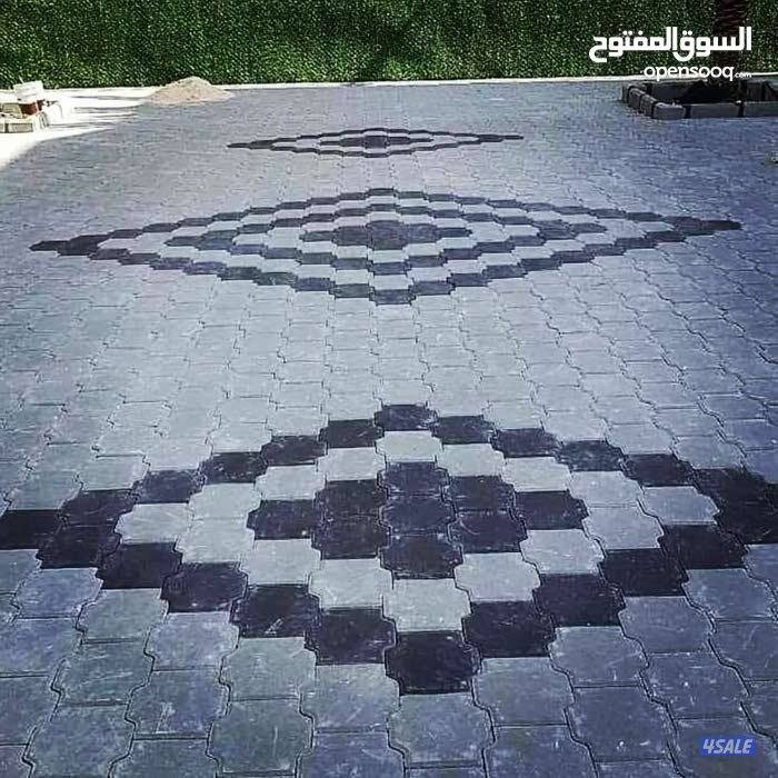 تركيب بلاط متداخل وكربستون وتنسيق الحدائق تيل صناعي جميع مناطق الكويت8