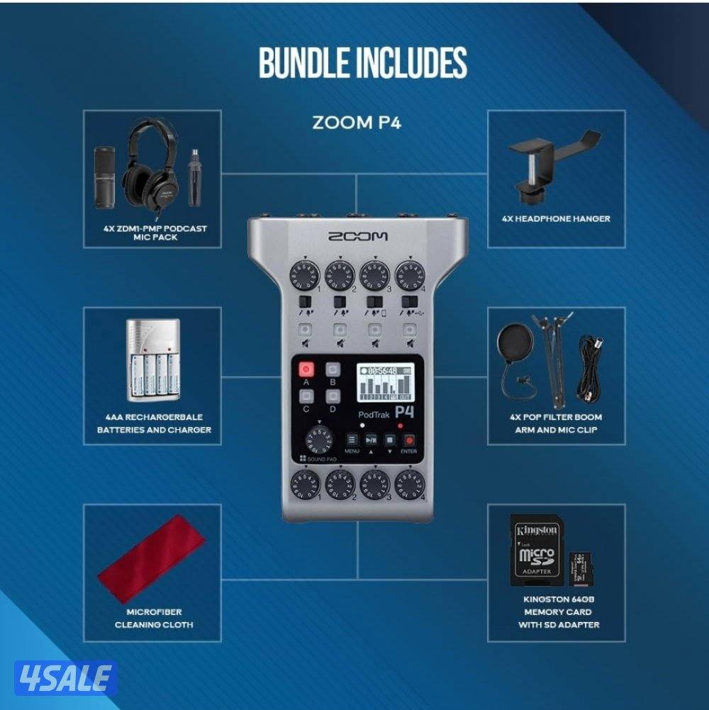 Zoom Podtrack P4 Multitrack Podcast Recorder2