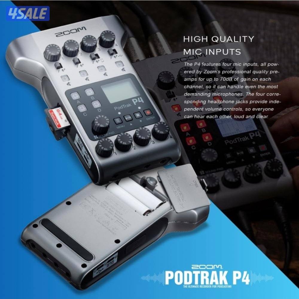 Zoom Podtrack P4 Multitrack Podcast Recorder7