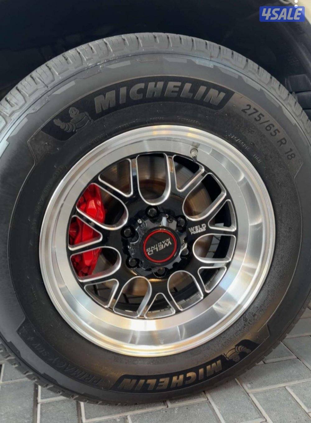 رنقات ولد  للبيع مع تواير ميشلن جديده مافيها اي خدش weld racing1