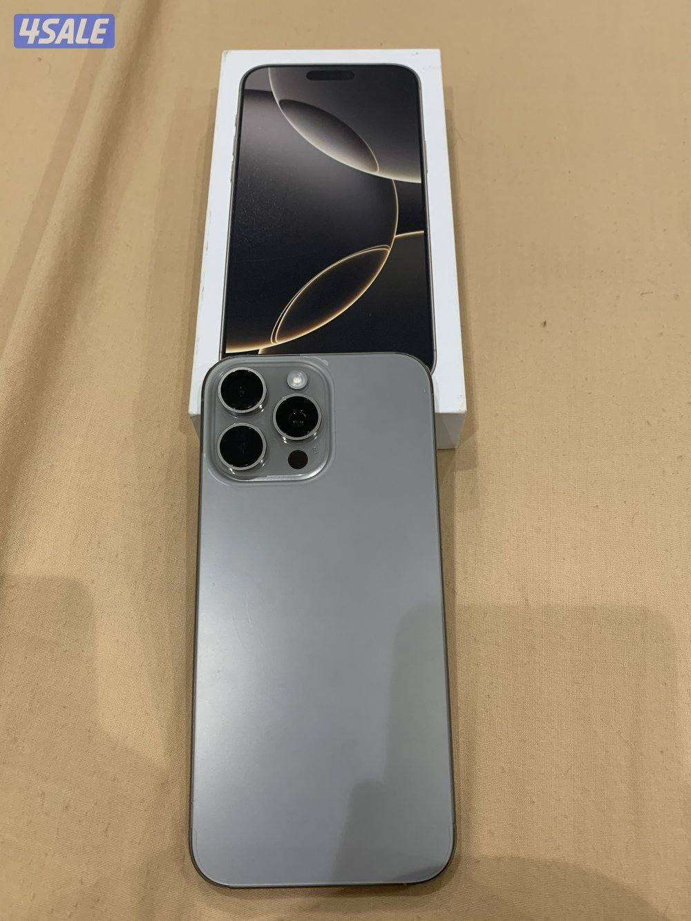 iPhone 16 Pro Max, like new, fully protected, 100% battery, 77 cycles1