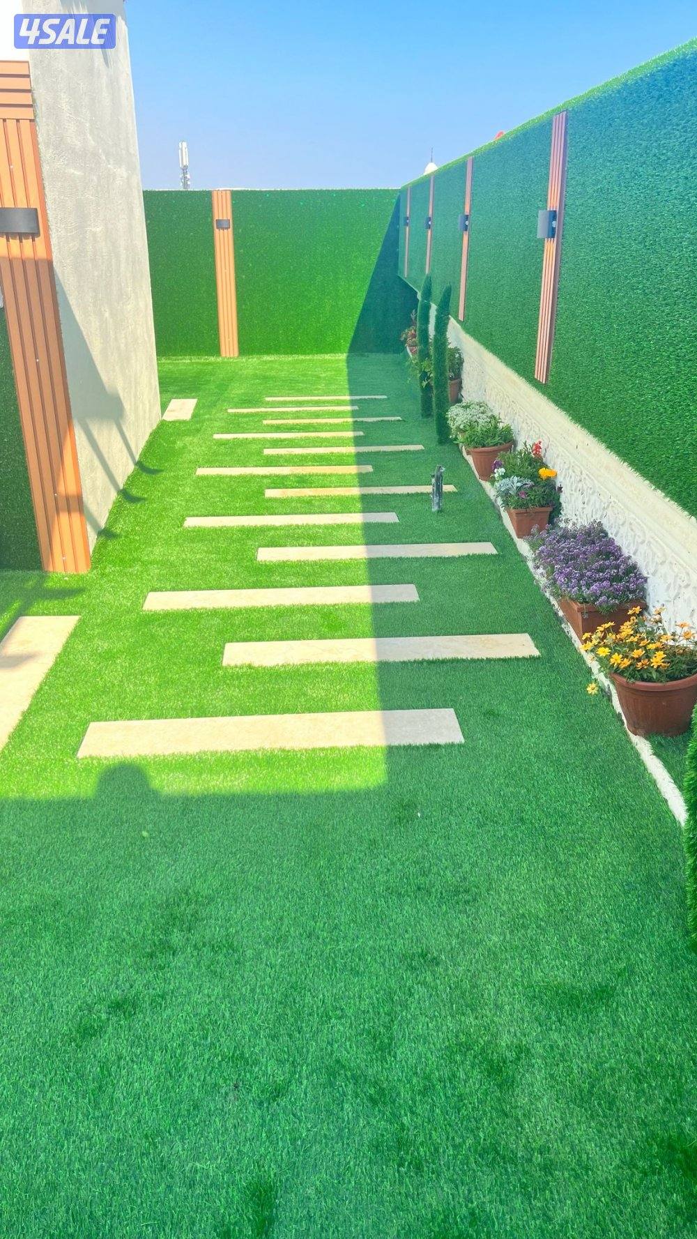 للبيع التيل الصناعي وديكورات الخشب وصور تركي وتنسيق الحديقه تيل طبيعي0