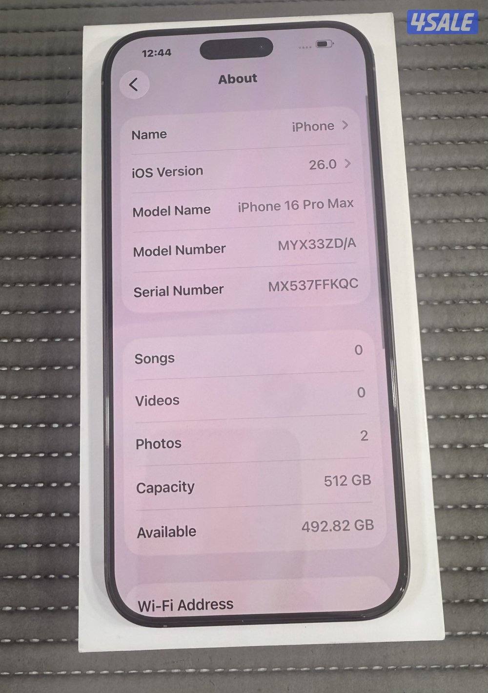 iPhone 16 Pro Max 512GB Natural titanium Used.6