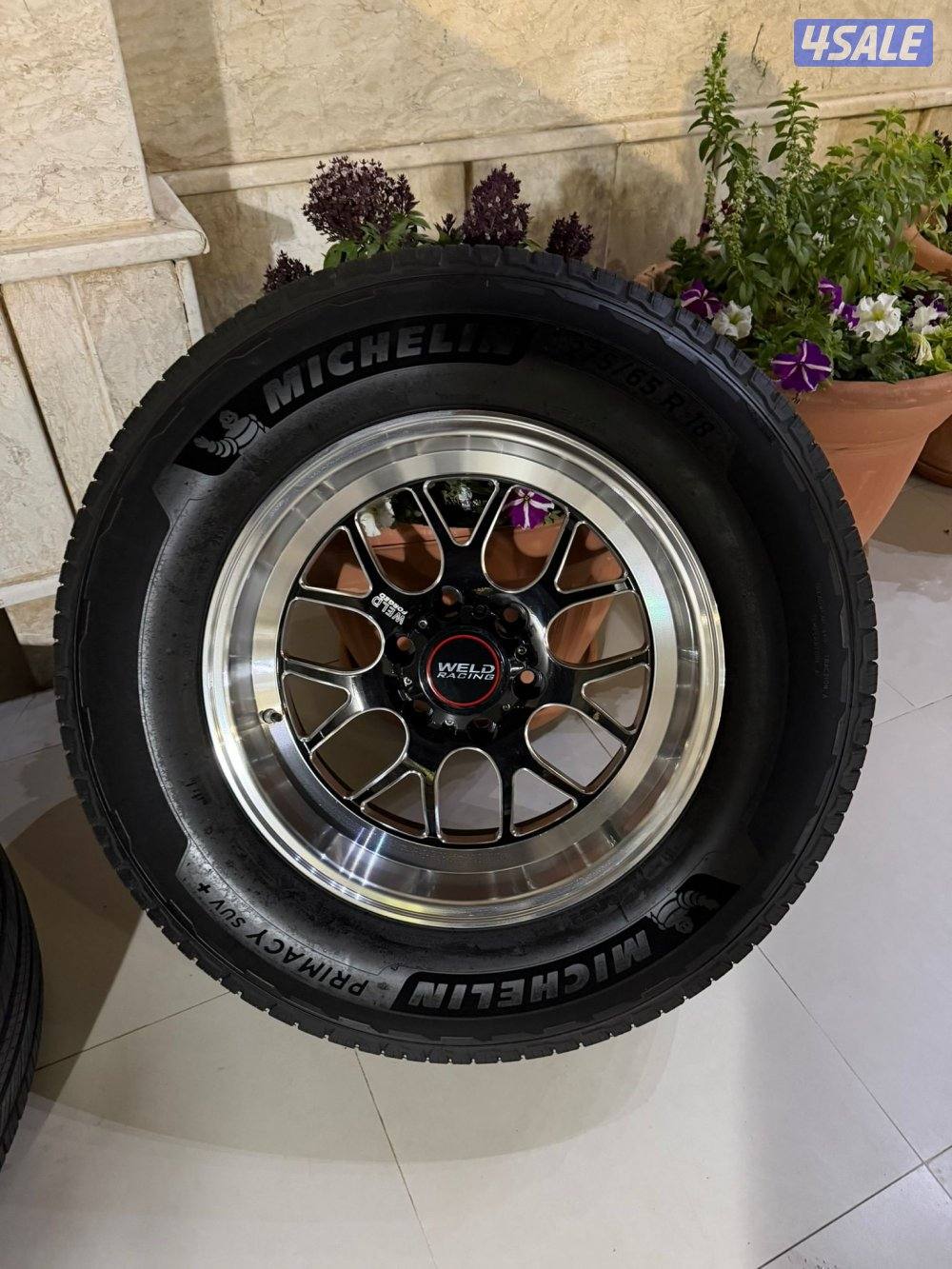 رنقات ولد  للبيع مع تواير ميشلن جديده مافيها اي خدش weld racing2