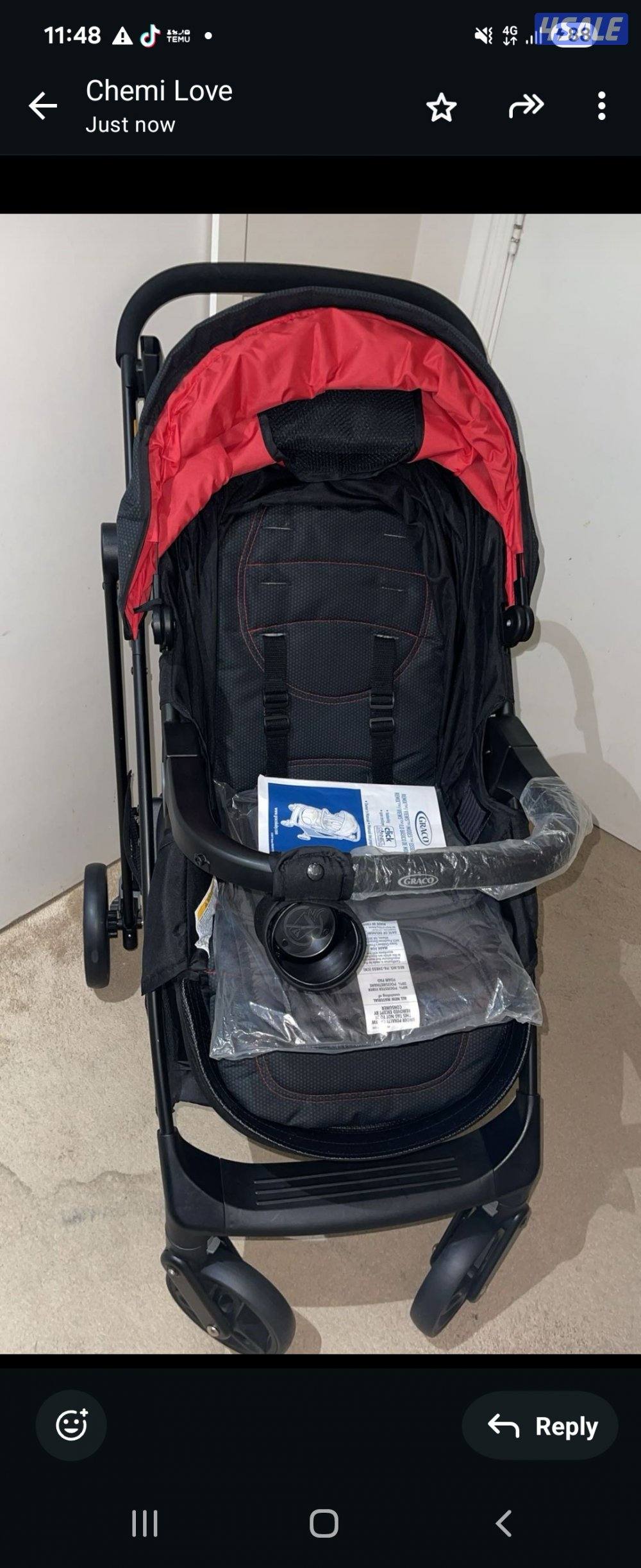 للبيع عربانه اطفال مو مستخدمه جديده الي يدور الشي يديد0