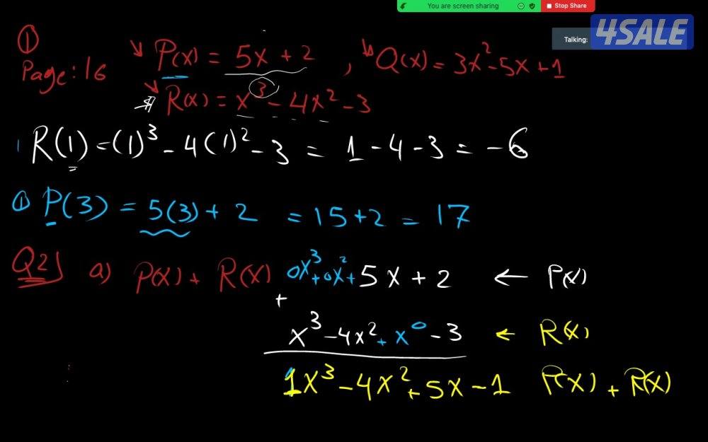 دروس خصوصية في الرياضيات للمرحلة الجامعية عن بُعد4