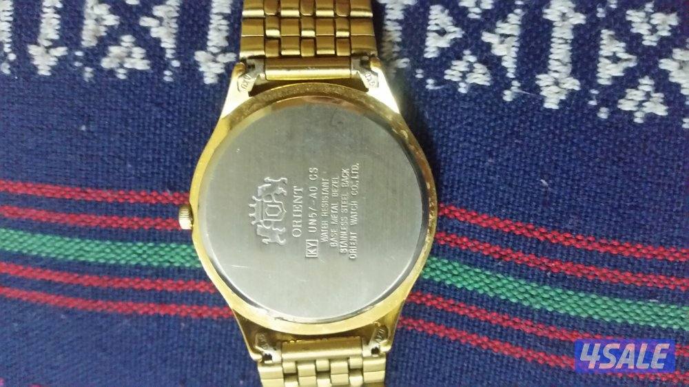 ساعه كلاسك ذهبي اورينت اصلي3