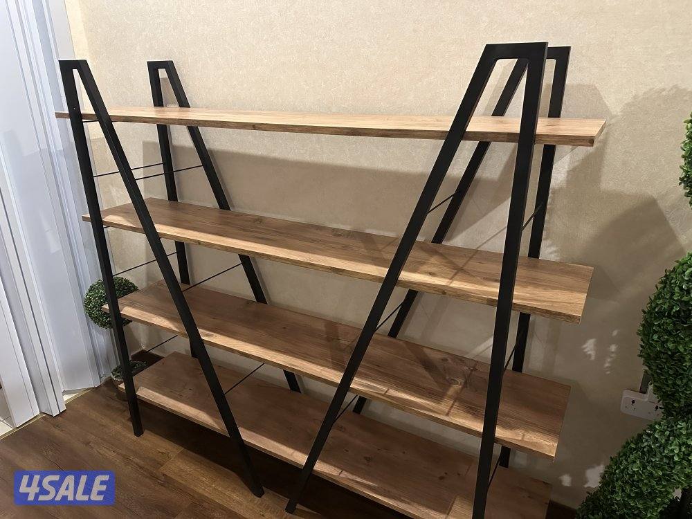 طقم مكون من 3 ستاند ارفف حديد + خشب تركي0