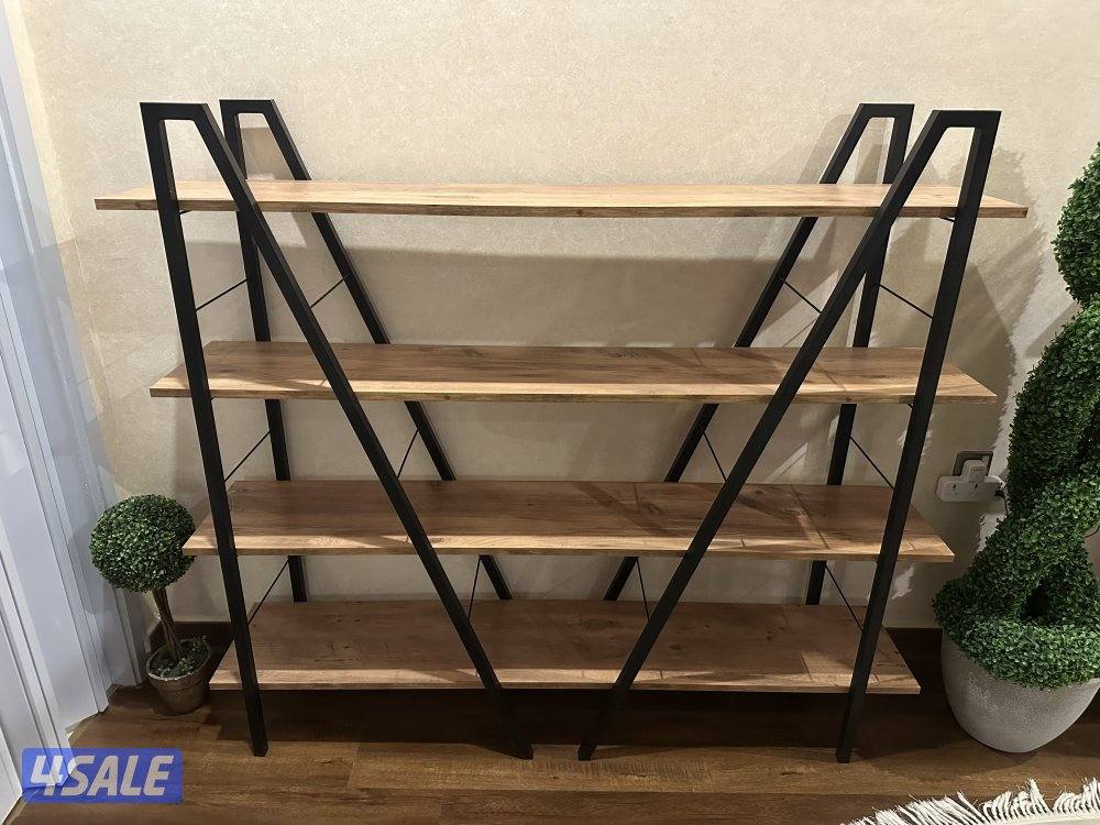 طقم مكون من 3 ستاند ارفف حديد + خشب تركي1