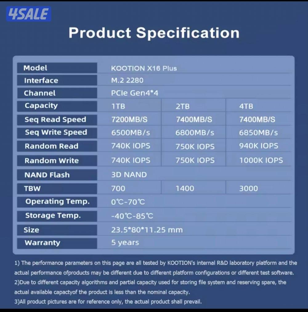 KOOTION X16Plus 2T SSD PS54