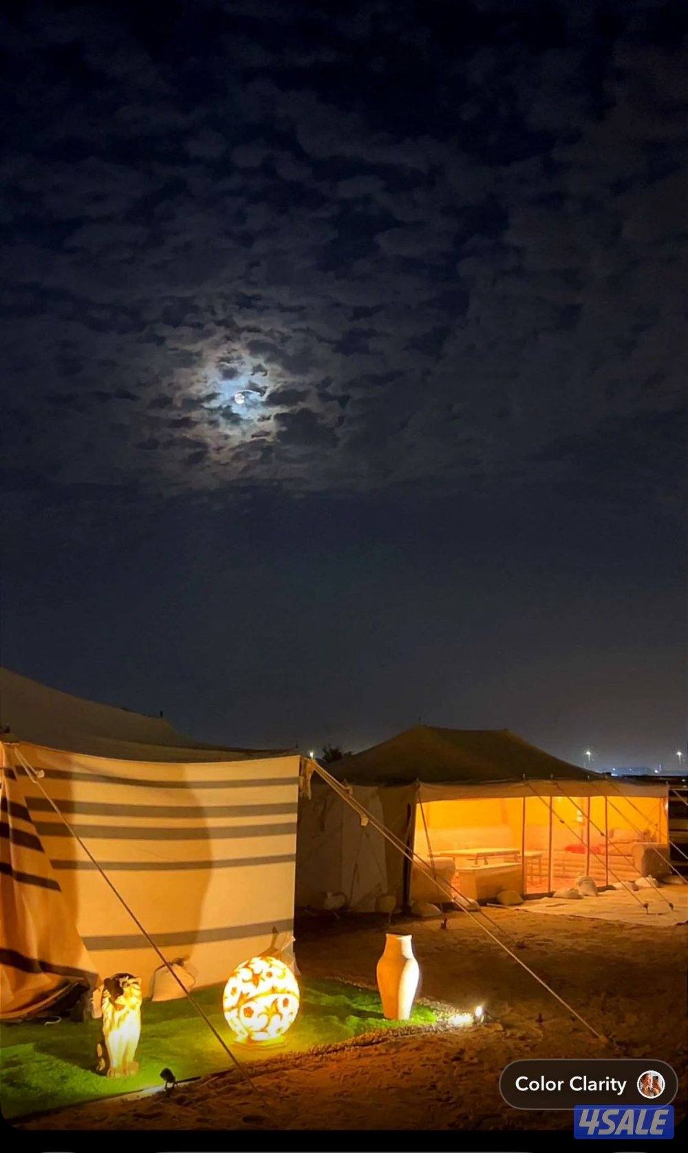 ( المخيم مكون من …
خيمه ٥/٨ قنفات
بيت شعر ٥/٩ جلسه ارضيه مع قنفات
خيمه2