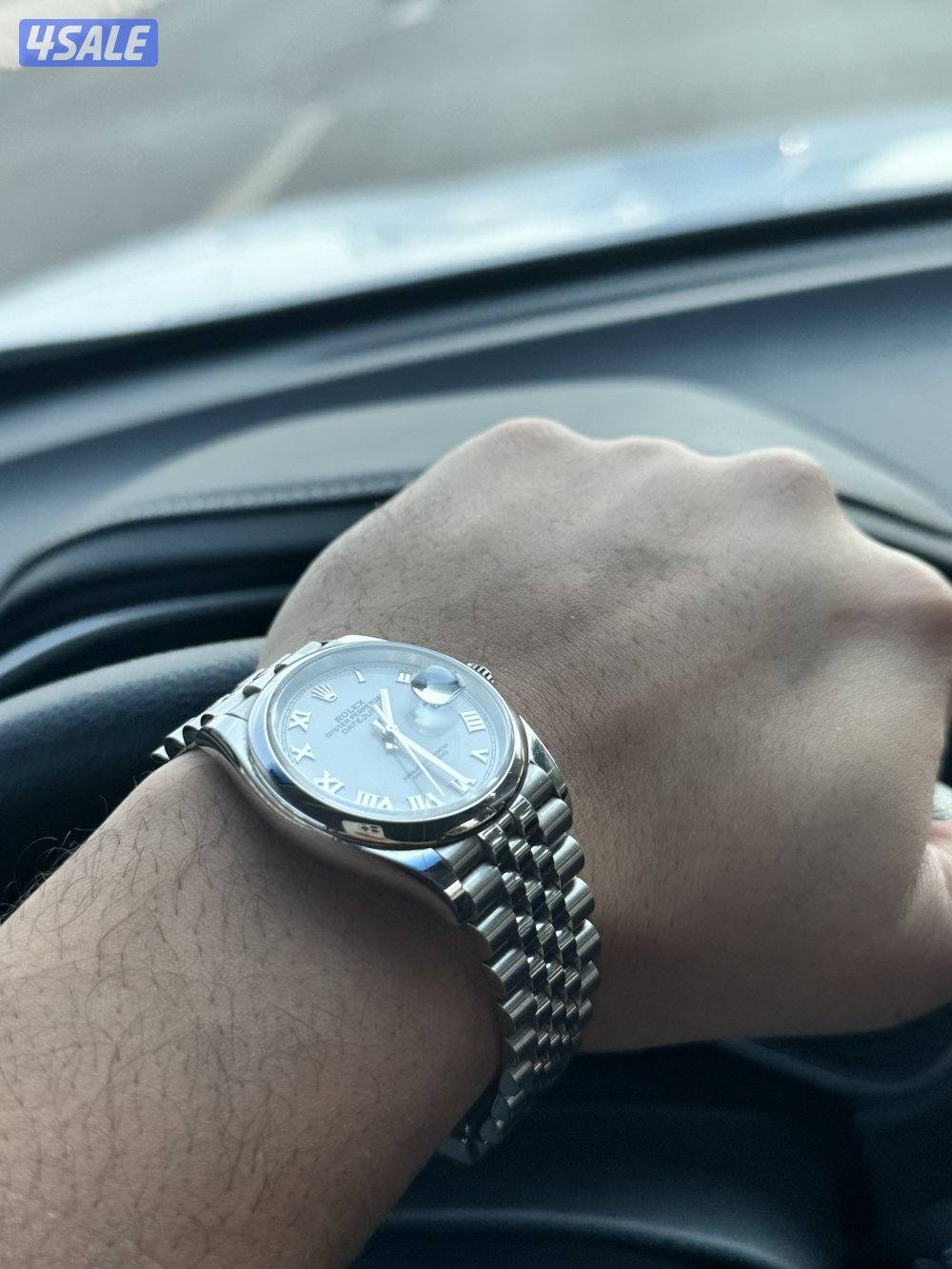 Rolex 36 Date just, White Mina, 2024 with everything0