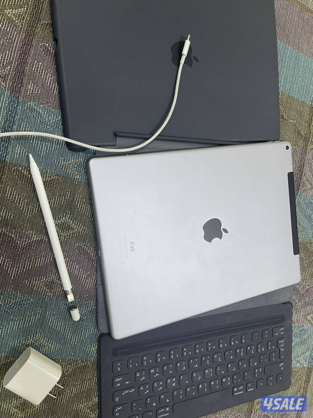 ايباد ابل برو 12.9 انش 128قيقاخط شريحة بحالة ممتازة واي فاي/ خط  نظيف4