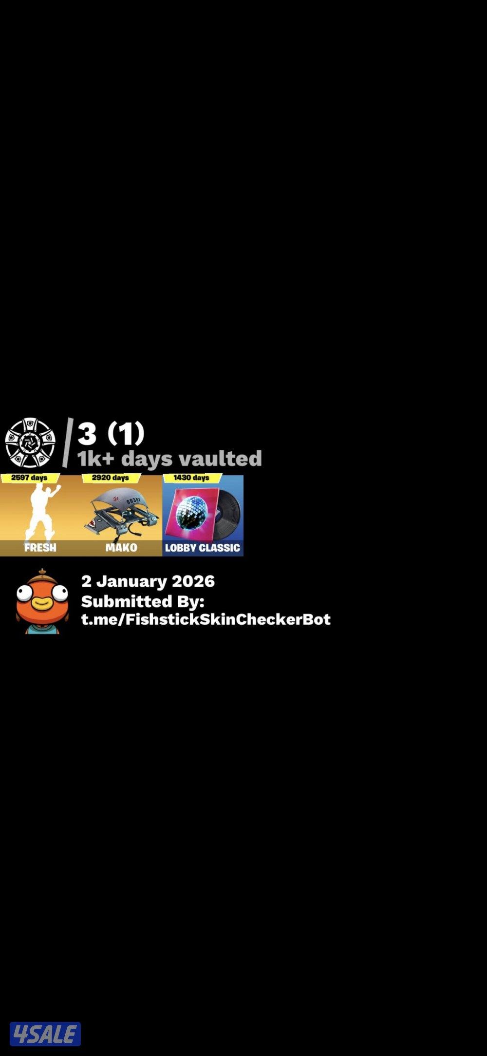 حساب فورت نايت سكلتون بنفسجي ورقصه فريش السعر ثابت 902