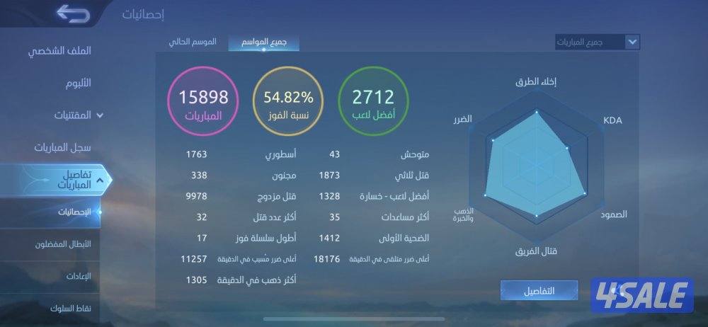 حساب موبايل ليجيند ٦٤٢ سكن1