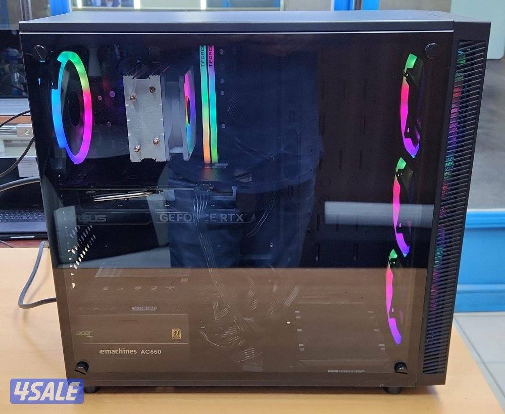 للبيع بي سي جيمنق Core i5 12gen/1TBm.2 ssd+1TB /16Ram DDR5/4060 8GB RT0