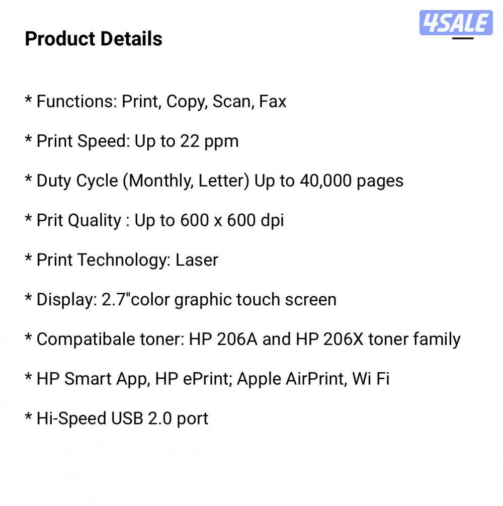 Color LaserJet Pro MFP M283fdw8