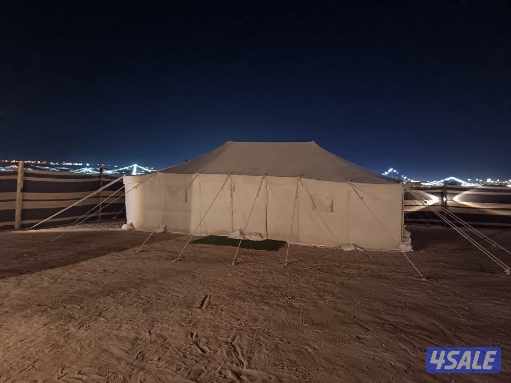 ( المخيم مكون من …
خيمه ٥/٨ قنفات
بيت شعر ٥/٩ جلسه ارضيه مع قنفات
خيمه9