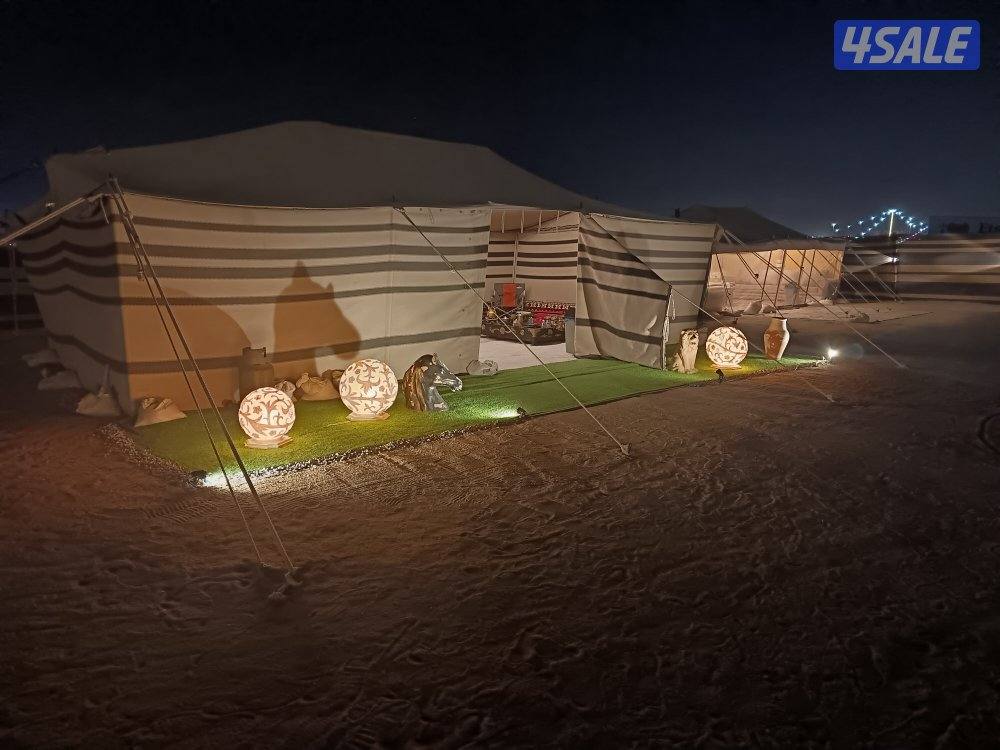 ( المخيم مكون من …
خيمه ٥/٨ قنفات
بيت شعر ٥/٩ جلسه ارضيه مع قنفات
خيمه10