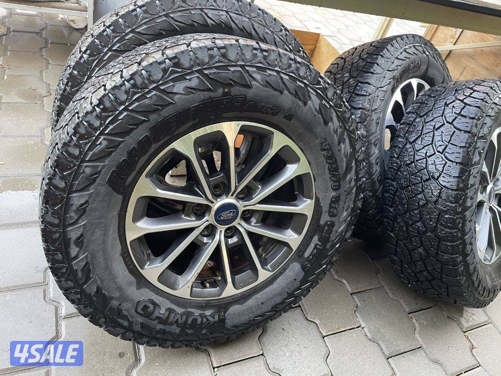 رنقات وانيت فورد وكالة مقاس 18 مع تواير وكعكات 2 إنش1