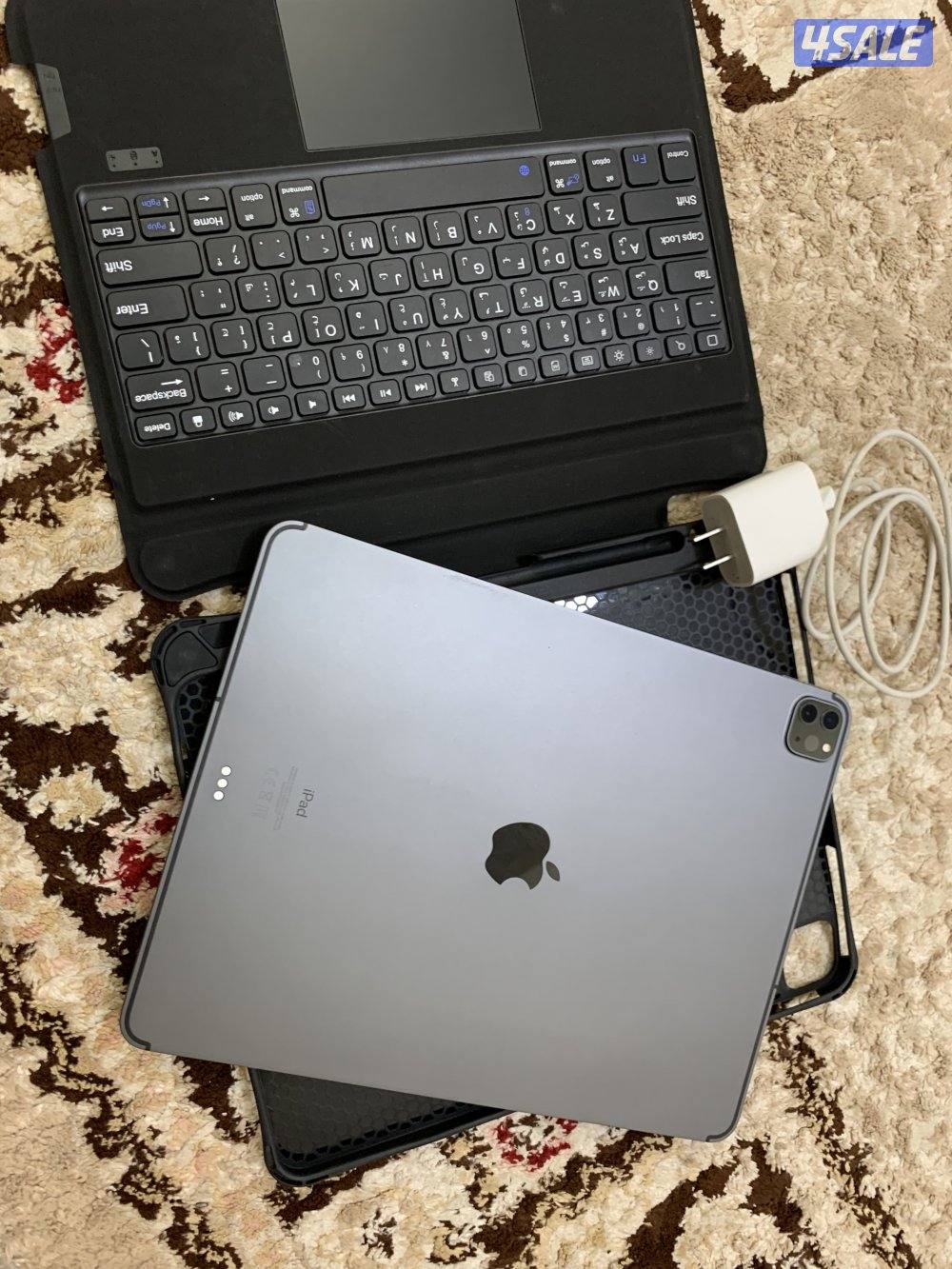 ايباد ابل برو 12.9 انش 128 قيقا خط شريحة 5g ام ون معالج m14