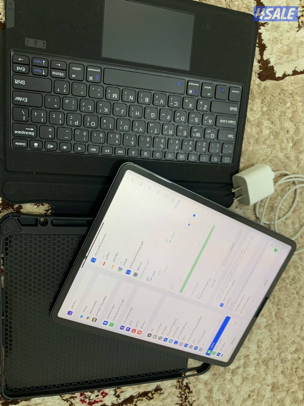 ايباد ابل برو 12.9 انش 128 قيقا خط شريحة 5g ام ون معالج m18