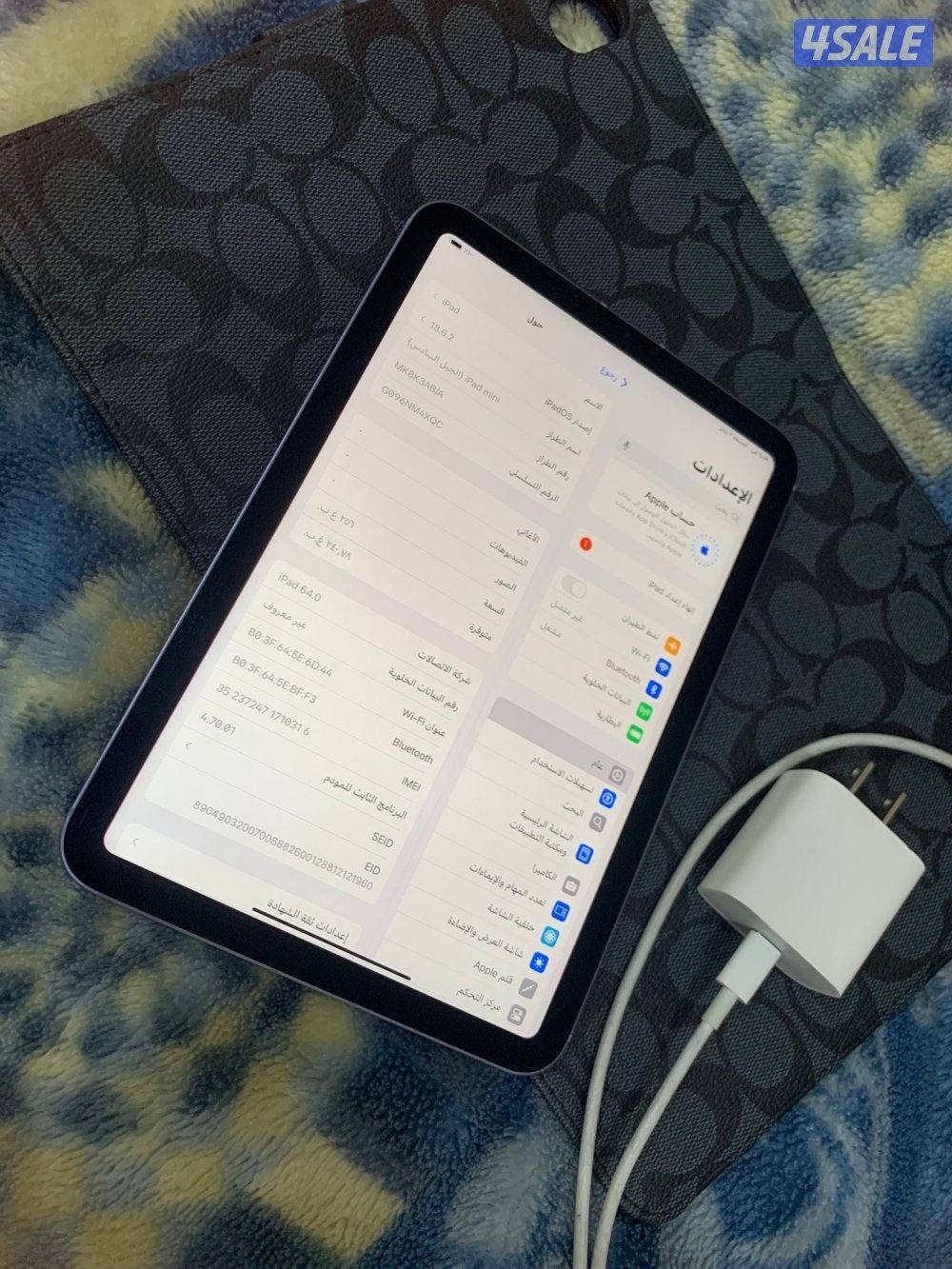 ايباد ابل ميني 6 السادس 256 قيقا خط شريحة 5g نظيف جدا ولا مصلح9