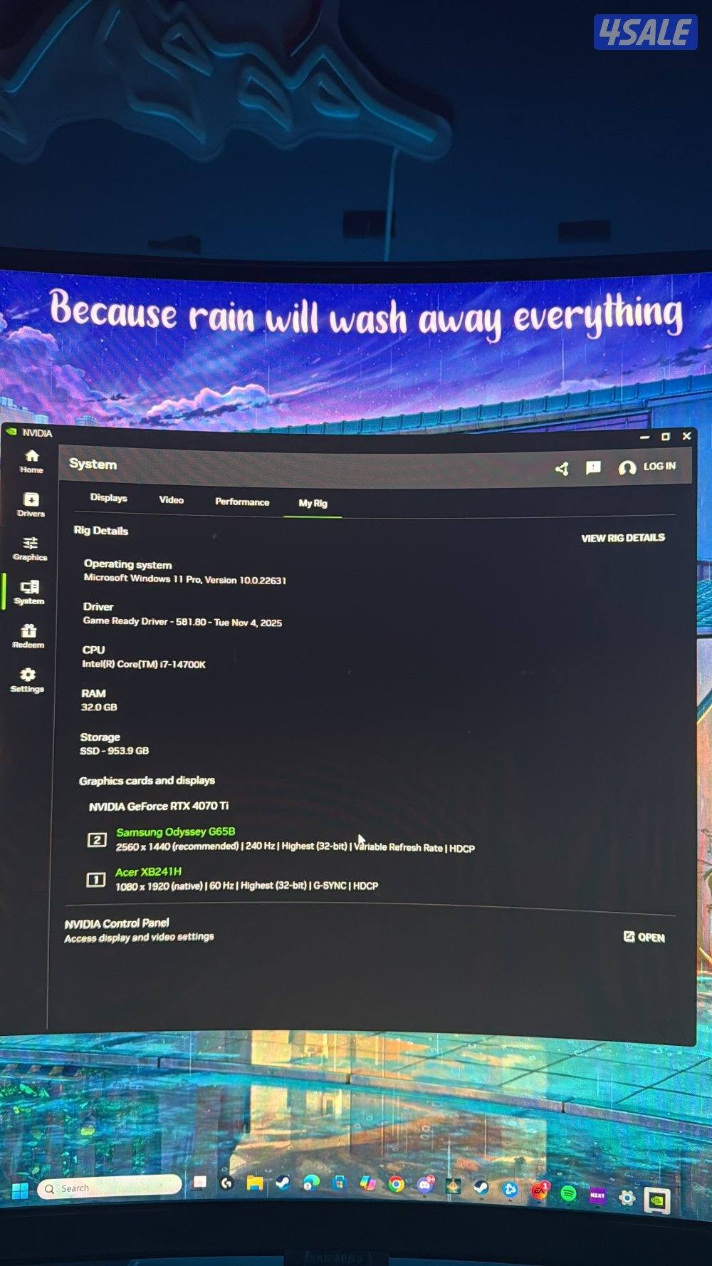 للبيع ستب كامل pc 4070ti0