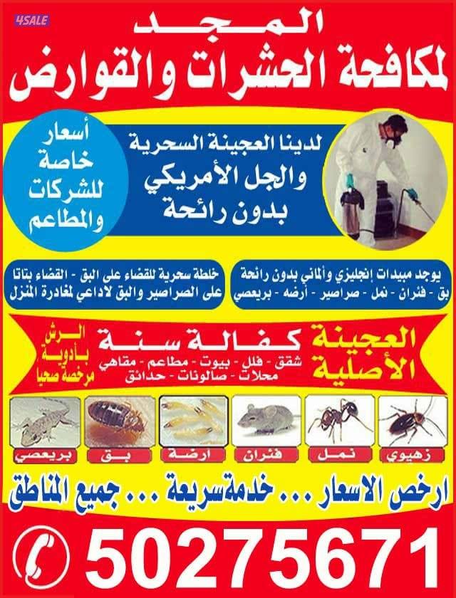 رش حشرات لنمل والصراصير كفالة سنه جميع مناطق الكويت بدون رائحه3