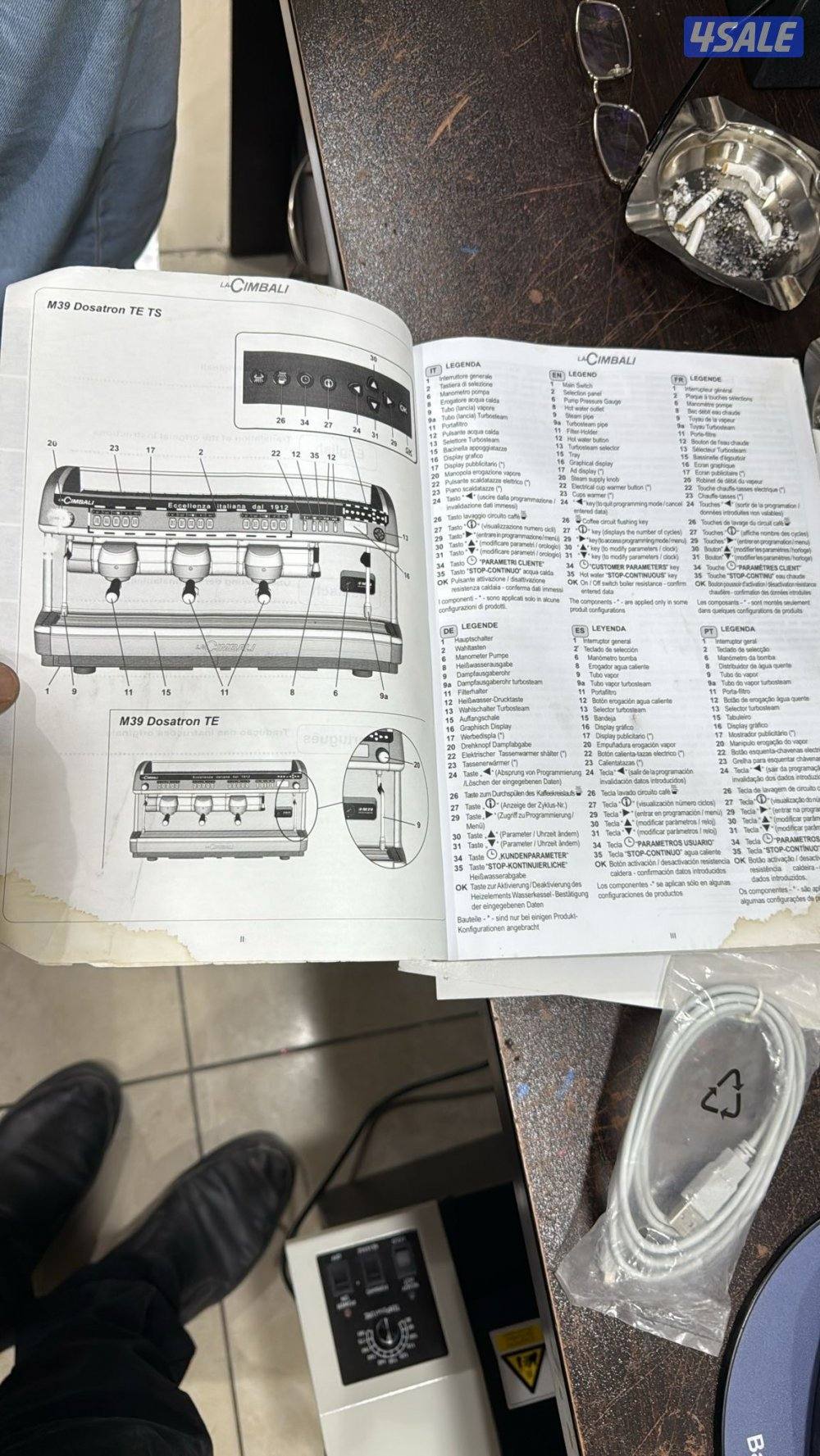 ماكينة قهوه إيطاليه LA CIMBALI M 39 هيفي ديوتي ثلاثة مخارج بحاله ممتاز4